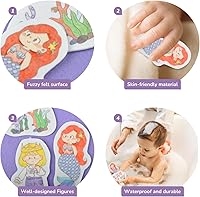 Vista 3 de CHEFAN Juego de 4 tablas de fieltrofranela, piezas de fieltro precortadas para niños en edad preescolar, la historia de la sirena, la princesa