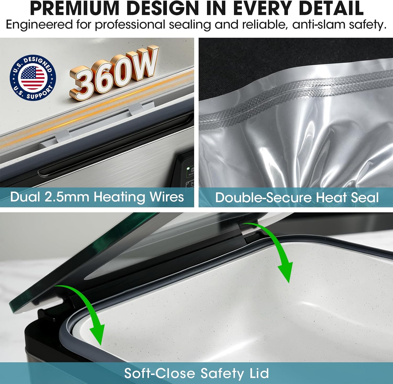 Vesta Precision 12” Chamber Vacuum Sealer, Smart Auto Vacuum Time, Easy-to-Clean System, Commercial-Grade Pump, Deep Chamber for Liquids, Meats, Mason Jars & Sous Vide, V553