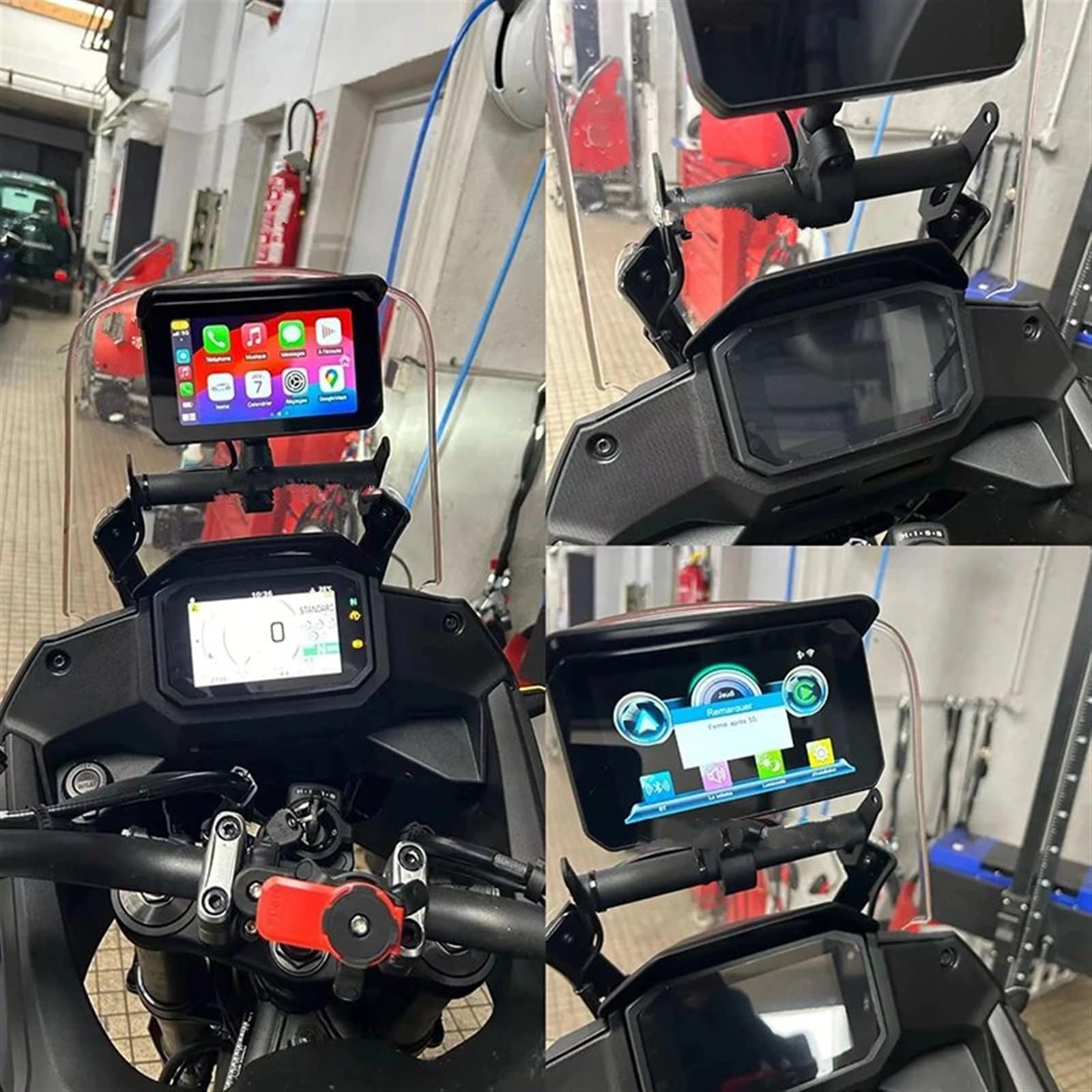 Porta Telefono Per Honda XL750 Transalp 2023-2024 - Supporto GPS Manubrio 22mm, Regolabile 360°, Per Navigazione - Foto 5