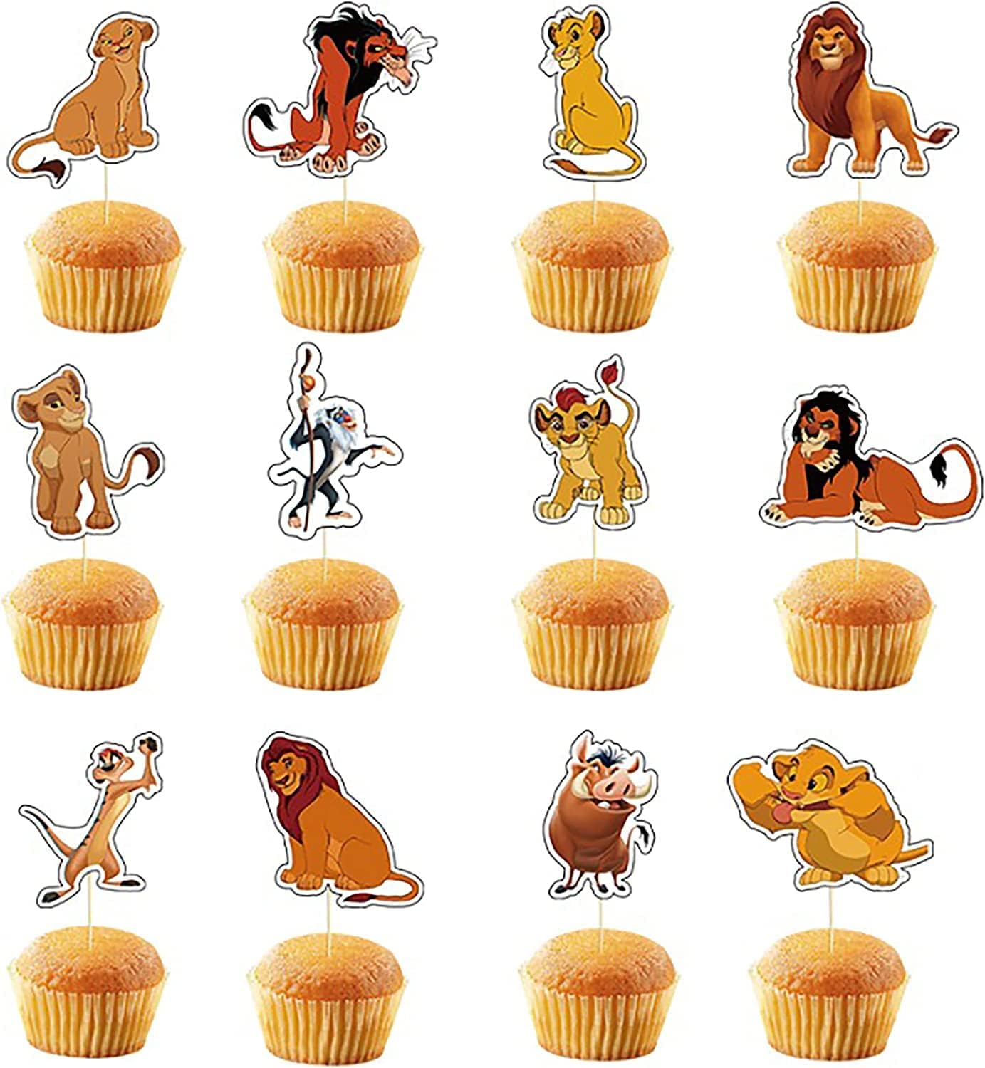 24 counts Decorations for The Lion King Cupcake Toppers Birthday Party Supplies