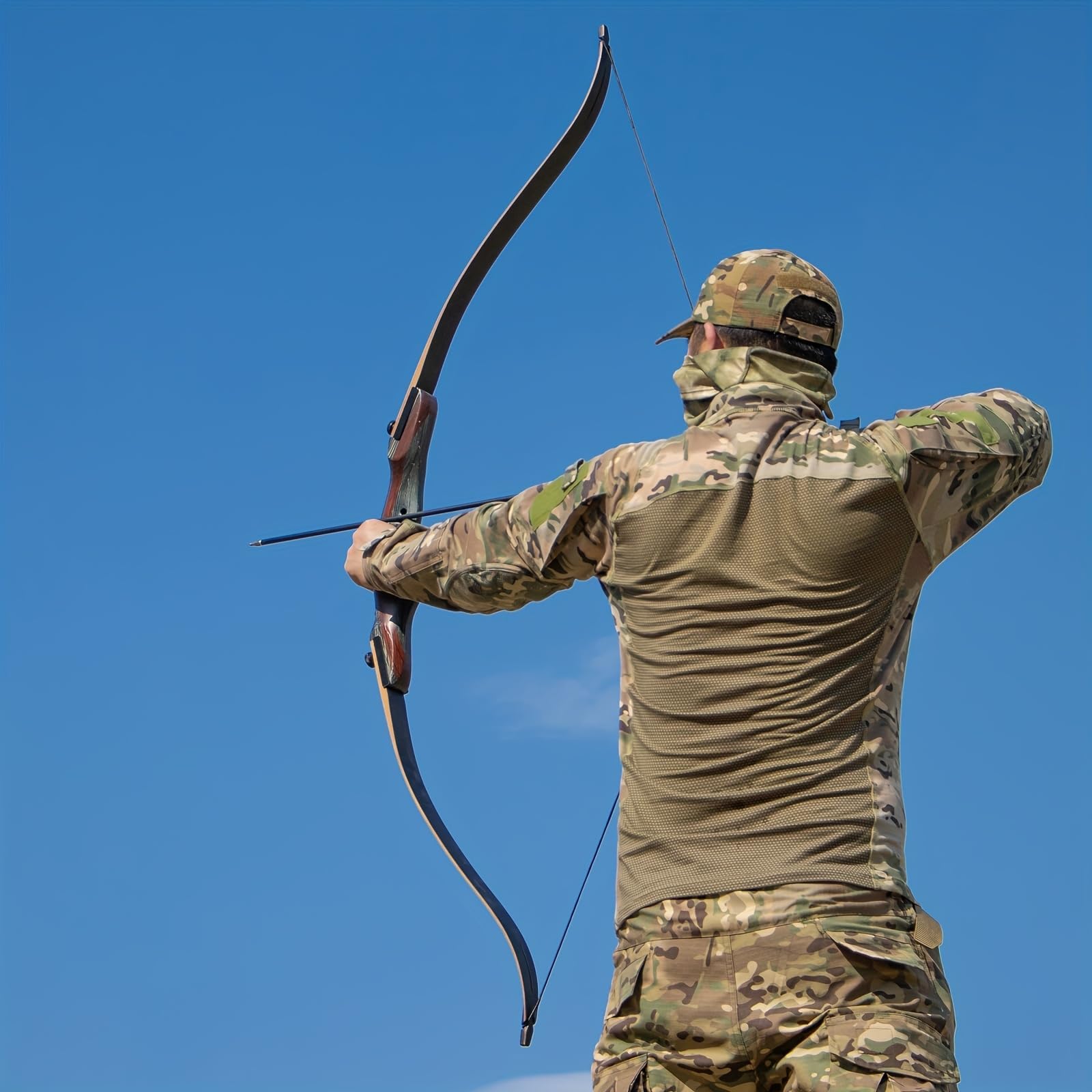 62-Zoll-Wettkampf-Recurvebogen für Outdoor-Bogenschießen, 40-50 lbs Zuggewicht, Rechtshänder, ideal für Jagd und Turniere