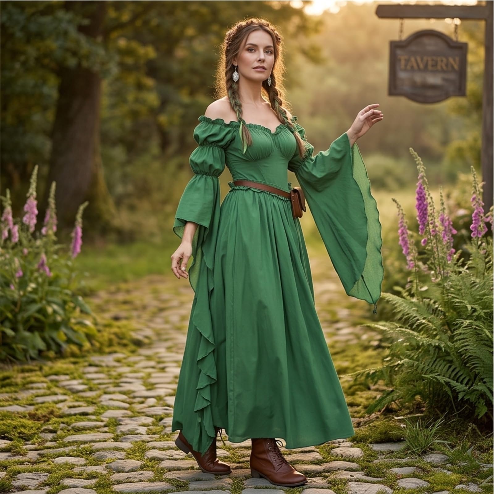 Halloween Kostüm Damen Renaissance Viktorianisches Kleid Gothic Kleid