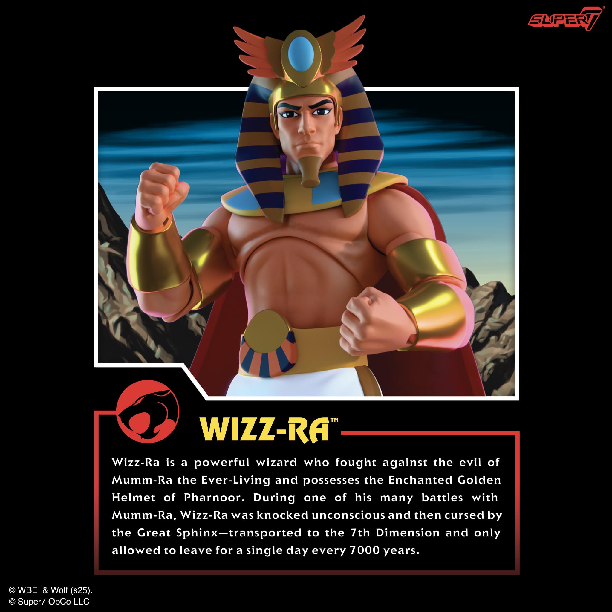Super7 ULTIMATES! Thundercats Wizz-Ra figurka Thundercats 17,8 cm z akcesoriami - klasyczne kolekcje z kreskówek i zabawki retro