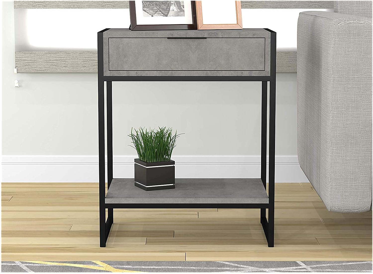 Safdie & Co. Safdie Furniture Top Line End Table, Grey Cement -