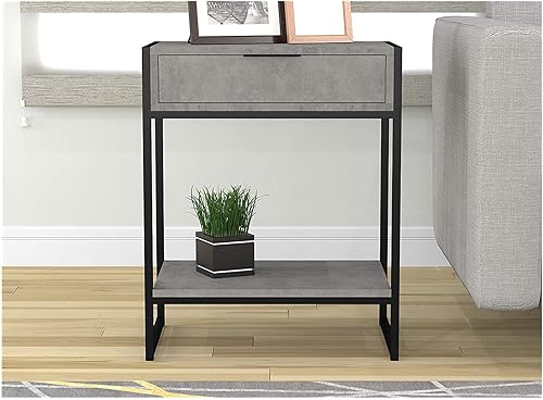 Miniatura 3 de Safdie & Co. Safdie Furniture Top Line Mesa auxiliar, cemento gris -