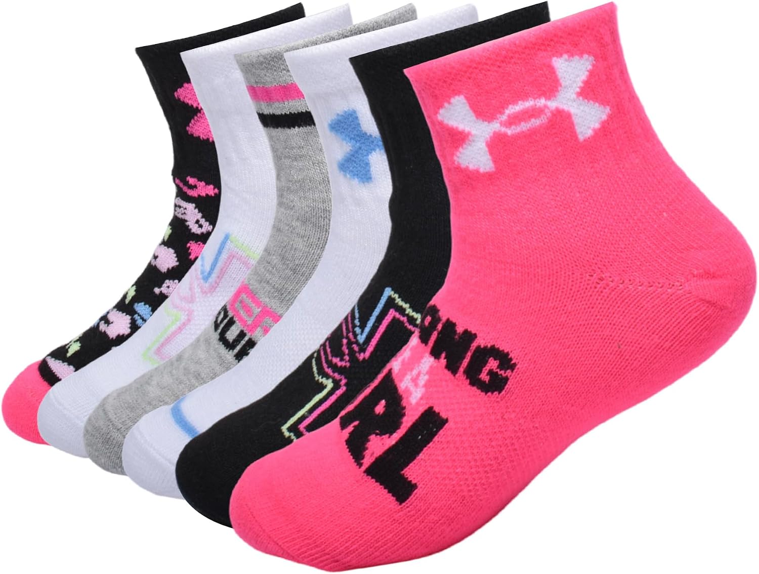 Under Armour girls Multi Pack Quarter Sock