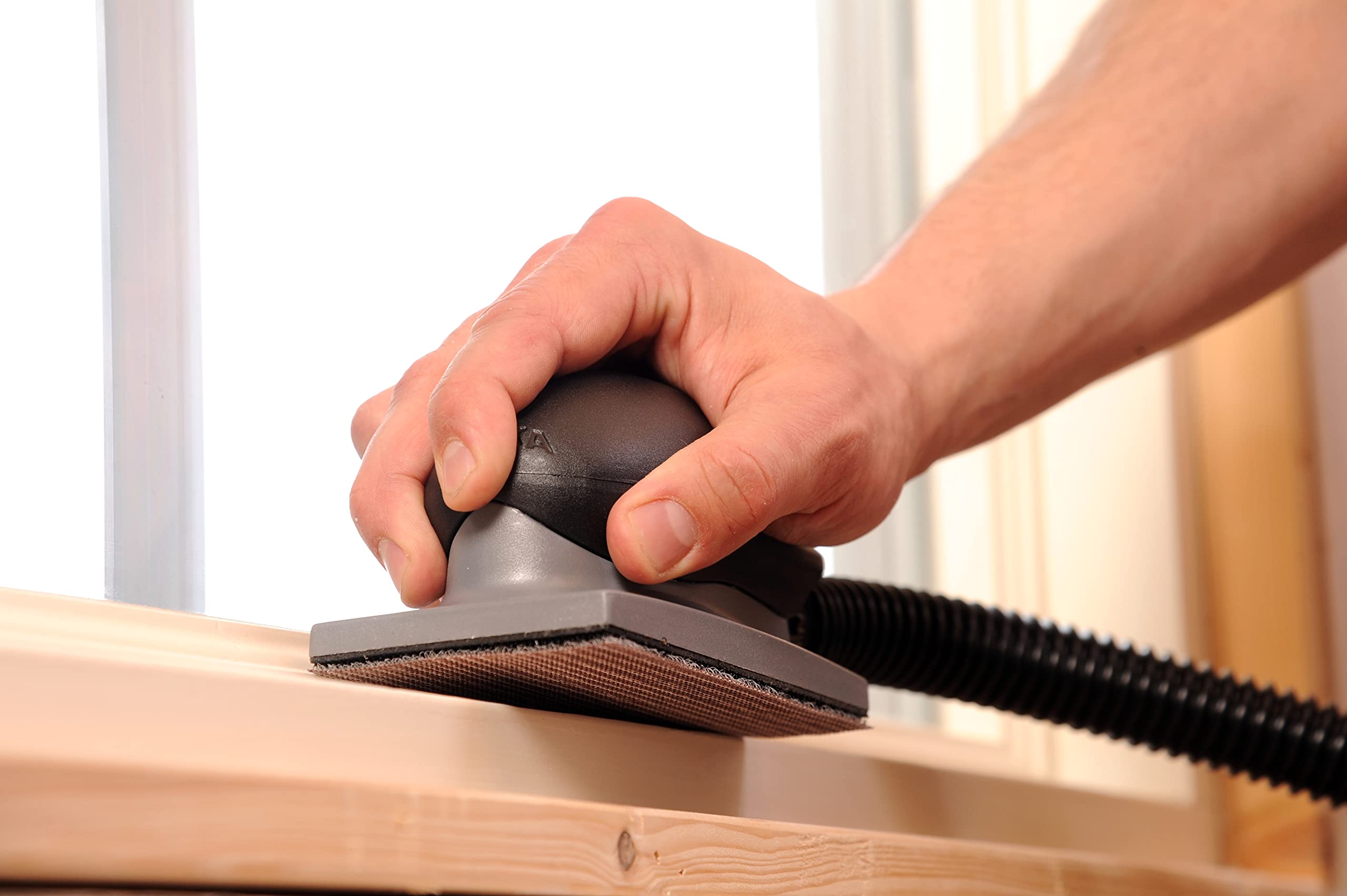 Mirka set di blocchi manuali per levigare con aspirazione 70x125mm, a strappo, incl. 3 strisce abrasive in rete Abranet grana P120