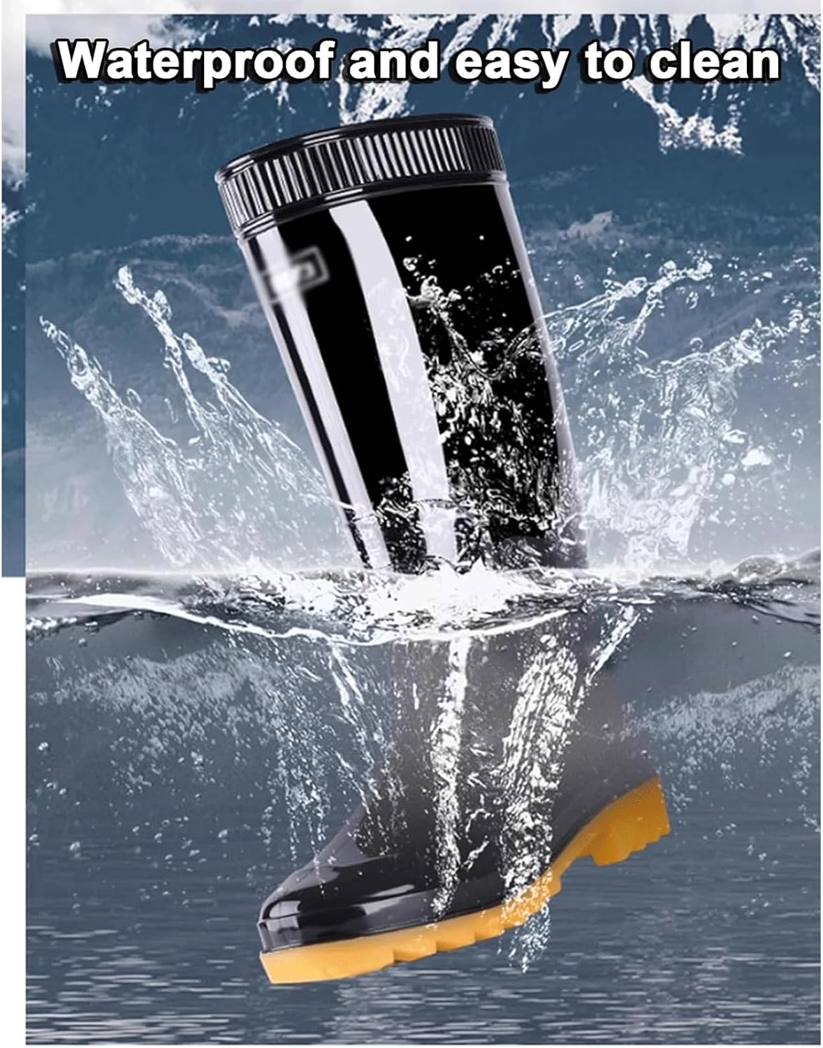 Wading Boots Easy to Clean Rain Tall Boots Fishing Hunting Waders with Plush Waterproof Knee-high Wading Boots for Engineering Rain Boots