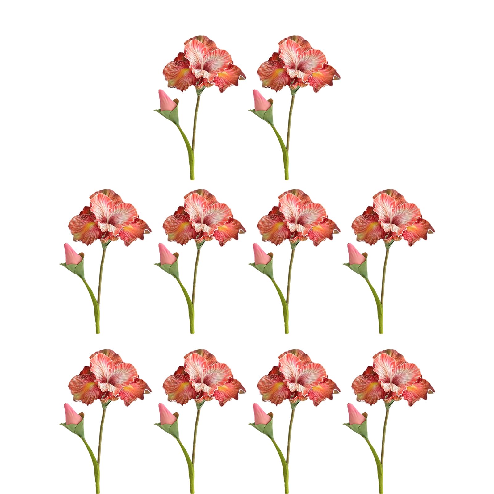 Nucelit 10PCS Artificial Flower 17.7Inch High for Home Decoration Vase Arrangements Wedding Bouquets PartyTable Centerpieces Wedding Christmas Flower Decoration
