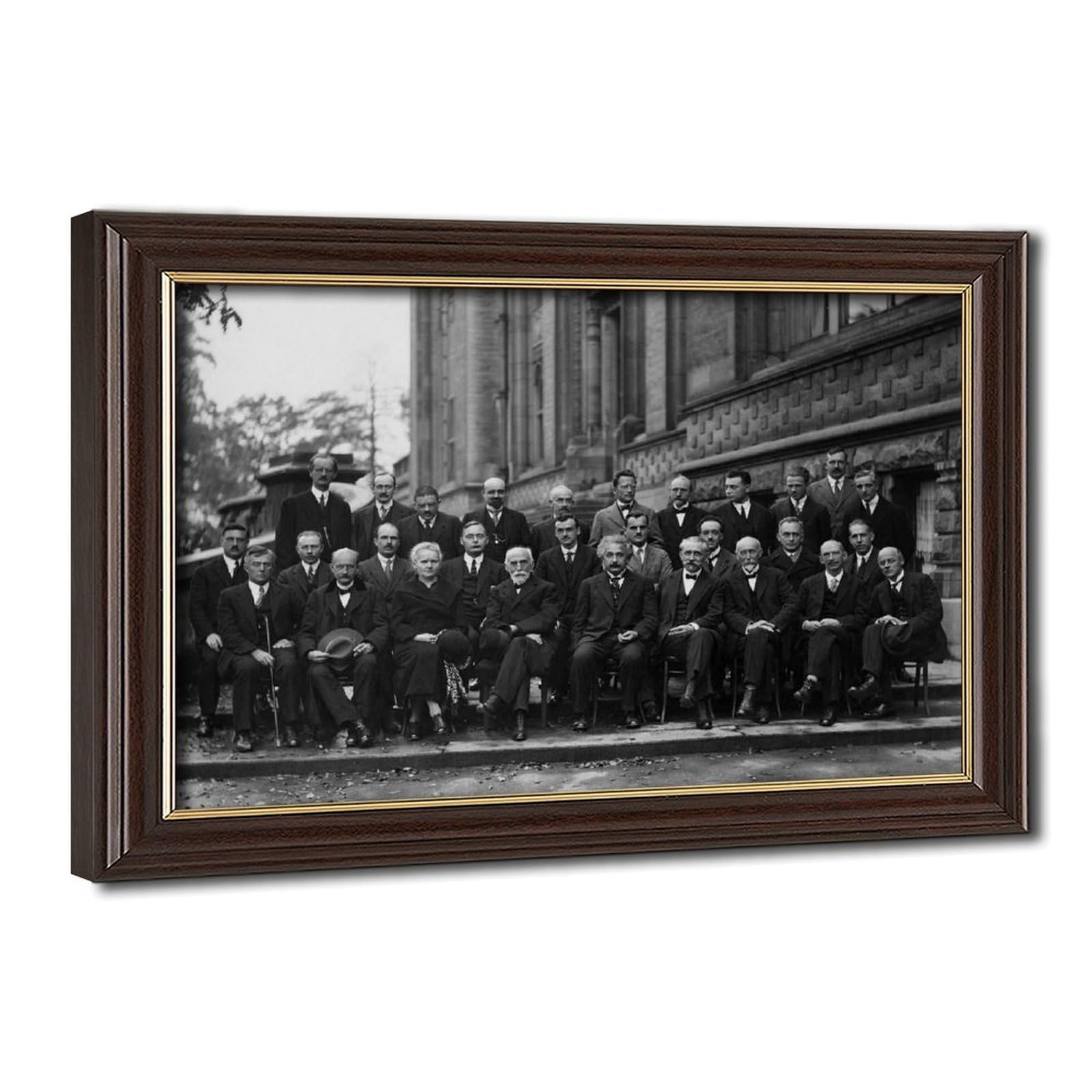 WCYB Fifth Solvay Conference 1927 Posters Prints Canvas Deco Paintings Wall Art Hangable Frame 20" L X 30" W
