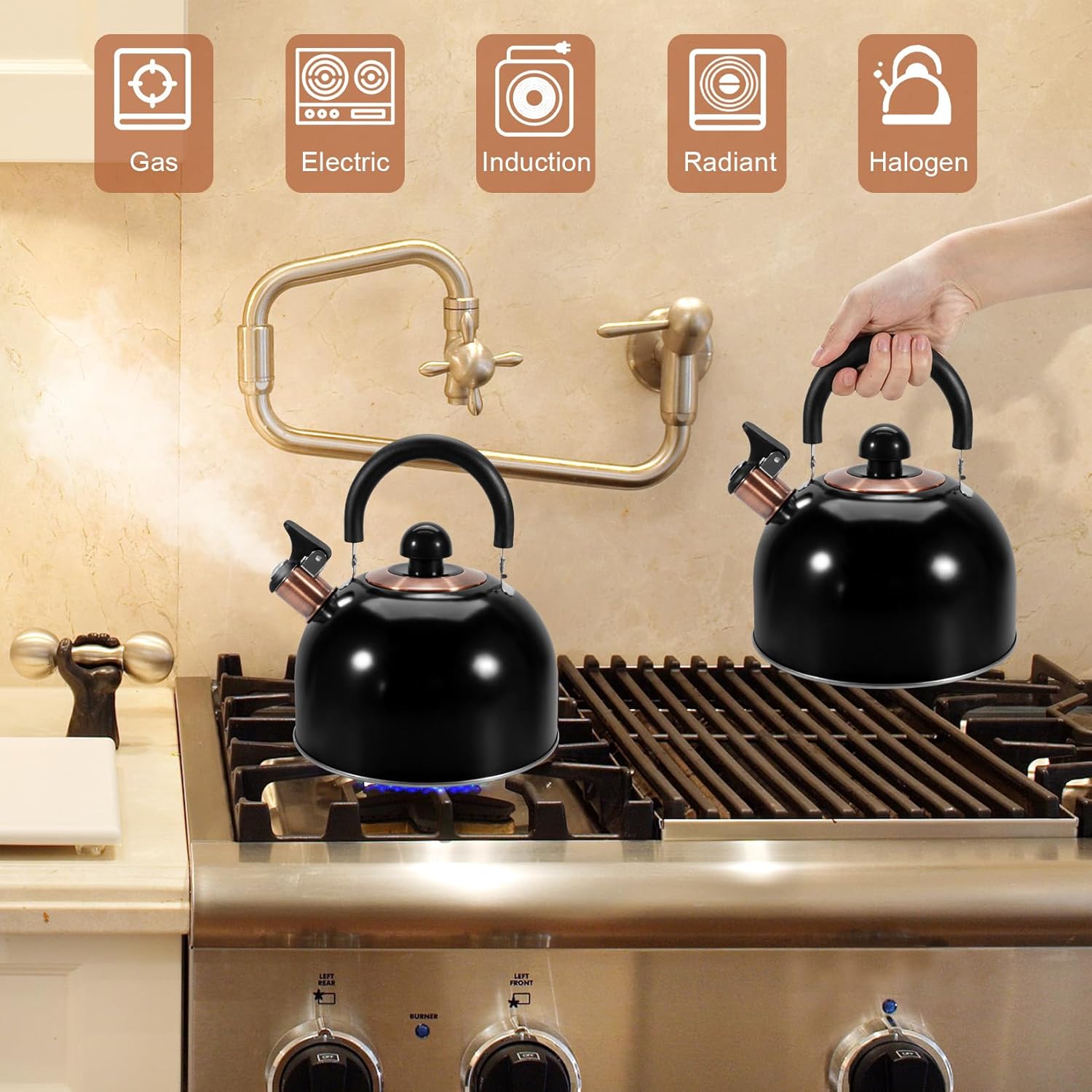 GGC Tea Kettle for Stove Tops, Whistling Tea Kuwait Ubuy