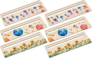 MagiDeal 6X Regla para Diario, Regla para Estudiantes, niñas y niños, centímetro de Dibujos Animados, Regla de Escala de papelería Colorida, Regla de medición, Amarillo