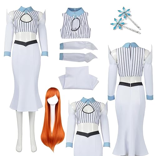 YYDCSSU Inoue Orihime Costume Outfit Women White Dress Adult Suit Halloween - White2a - 3X-Large