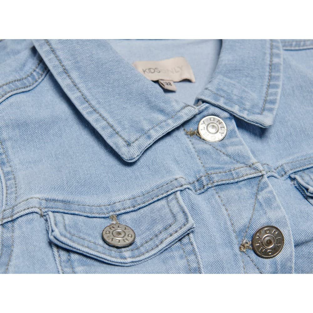 Kids Only Unisex Kinder Konsara Light Blue Dnm Jacket Noos Jacke, Light Blue Denim