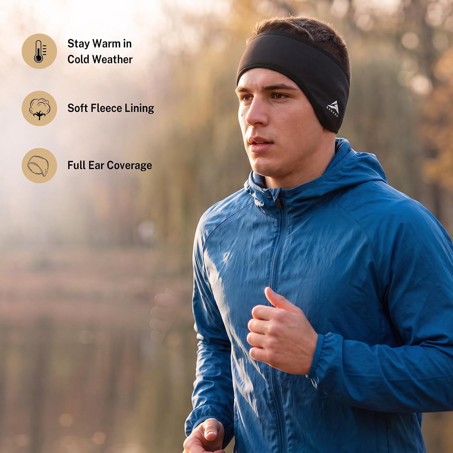 GXCROR Winter Fleece Ear Warmer Headband for Men Women