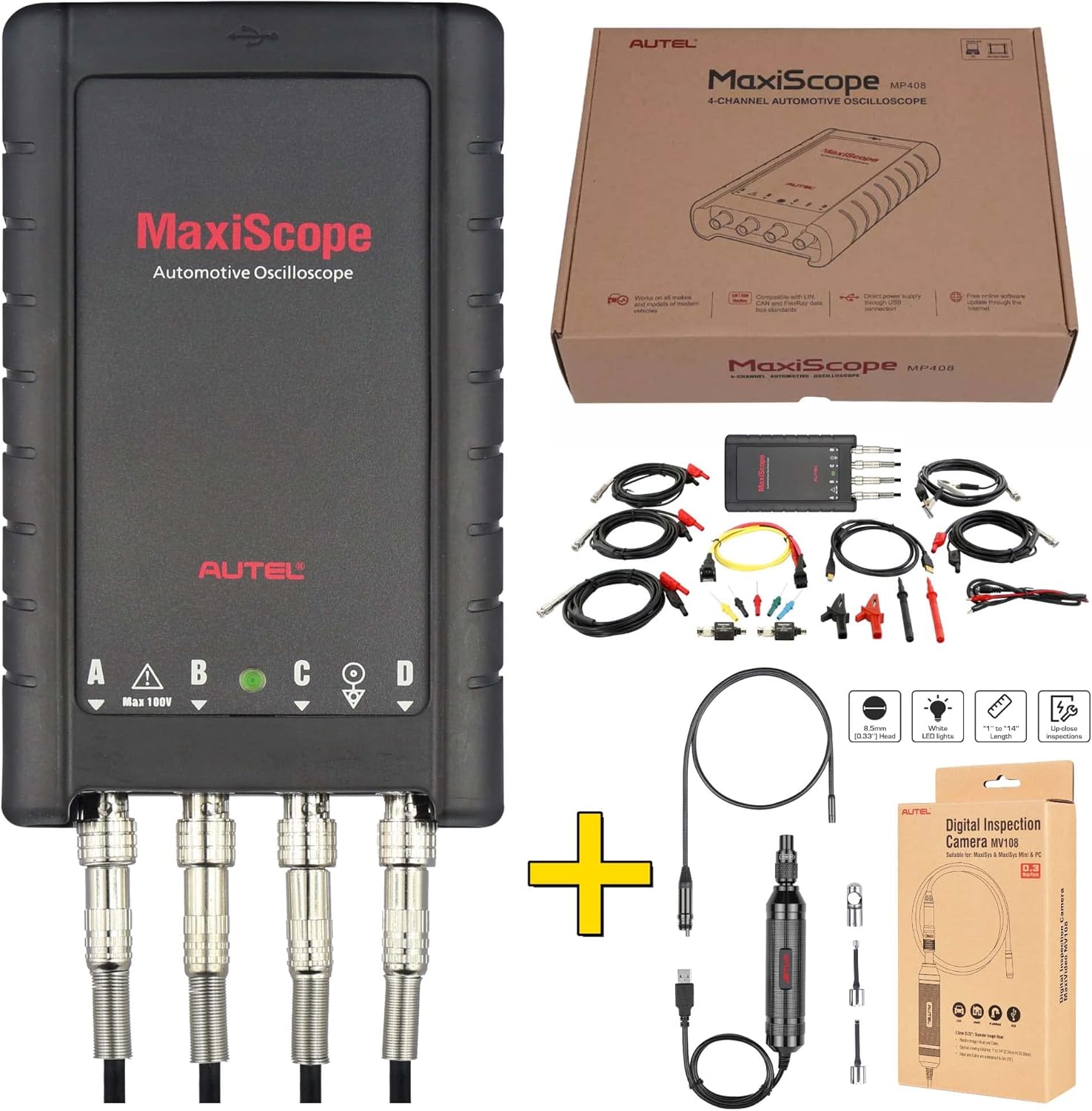 Autel MaxiScope MP408 4-Channel Automotive Oscilloscope Works With