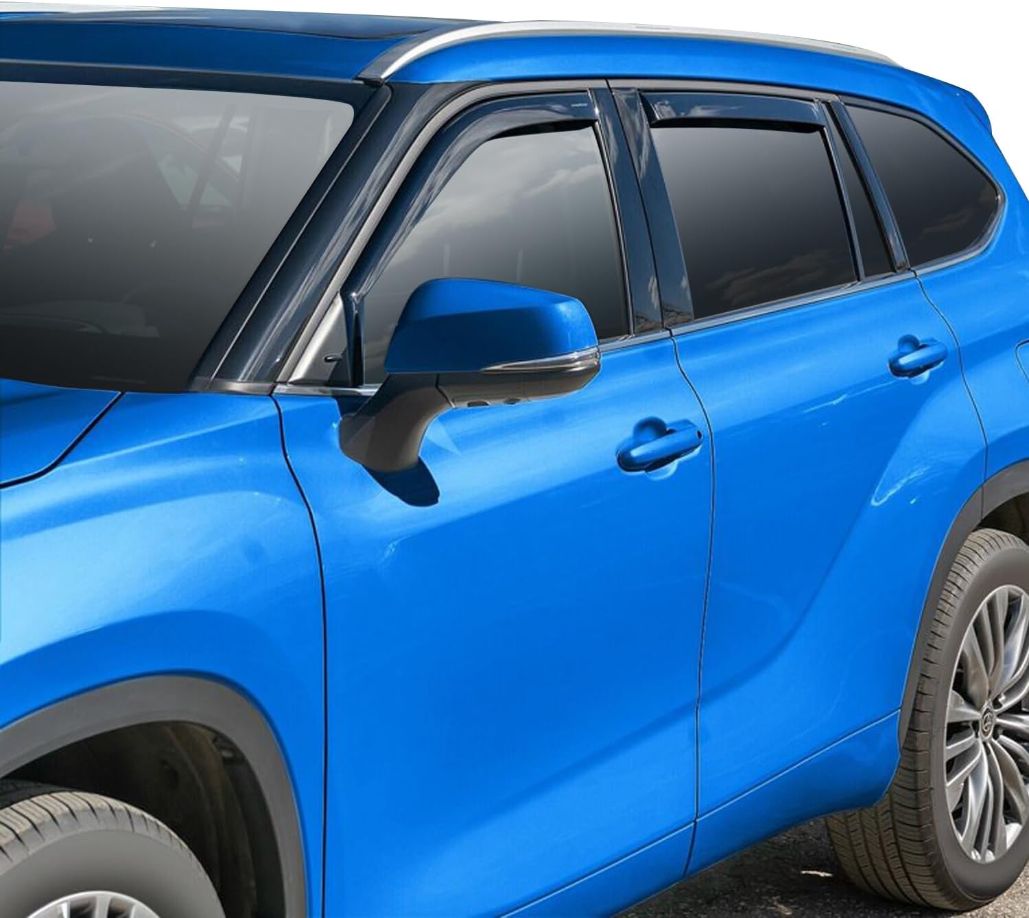 Nilight in-Channel Window Rain Guards for Toyota Highlander 2020-2026, Side Window Deflectors Vent Visors, Smoke Tint, Car Window Shade for Rain/Snow, Reduce Wind Noise, Car Wash Safe, 4PCS