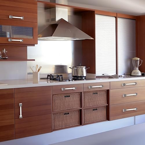 Miniatura 5 de Skohom - Paquete de 4 manijas cromadas para gabinete de cocina, tiradores cromados, manijas de puerta de gabinete de 3.8 (3 34) pulgadas, tiradores