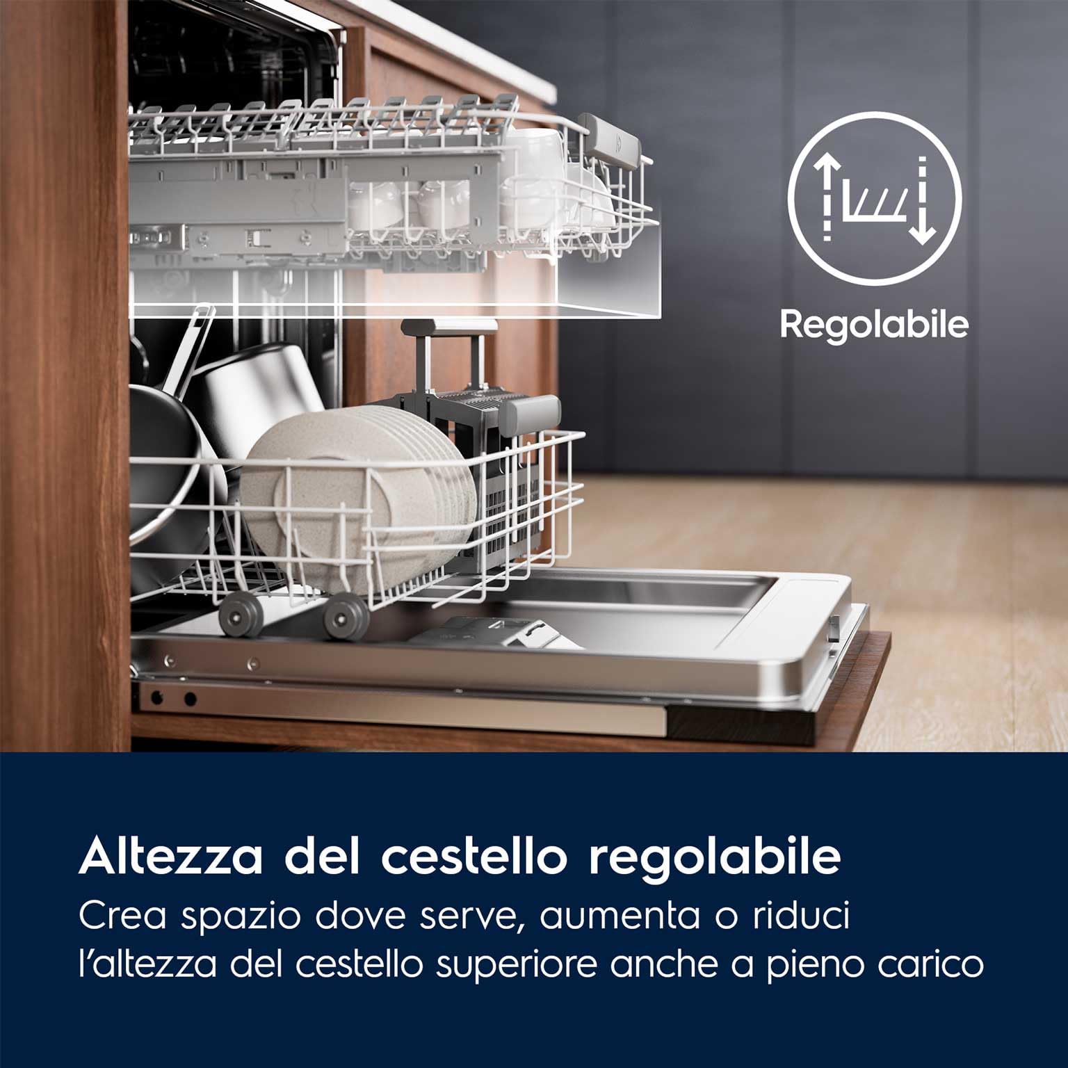 Electrolux 600, lavastoviglie da incasso totale LSV48400L, 14 coperti, SatelliteClean, vassoio portaposate MaxiFlex, 60 cm[Classe di efficienza energetica C]