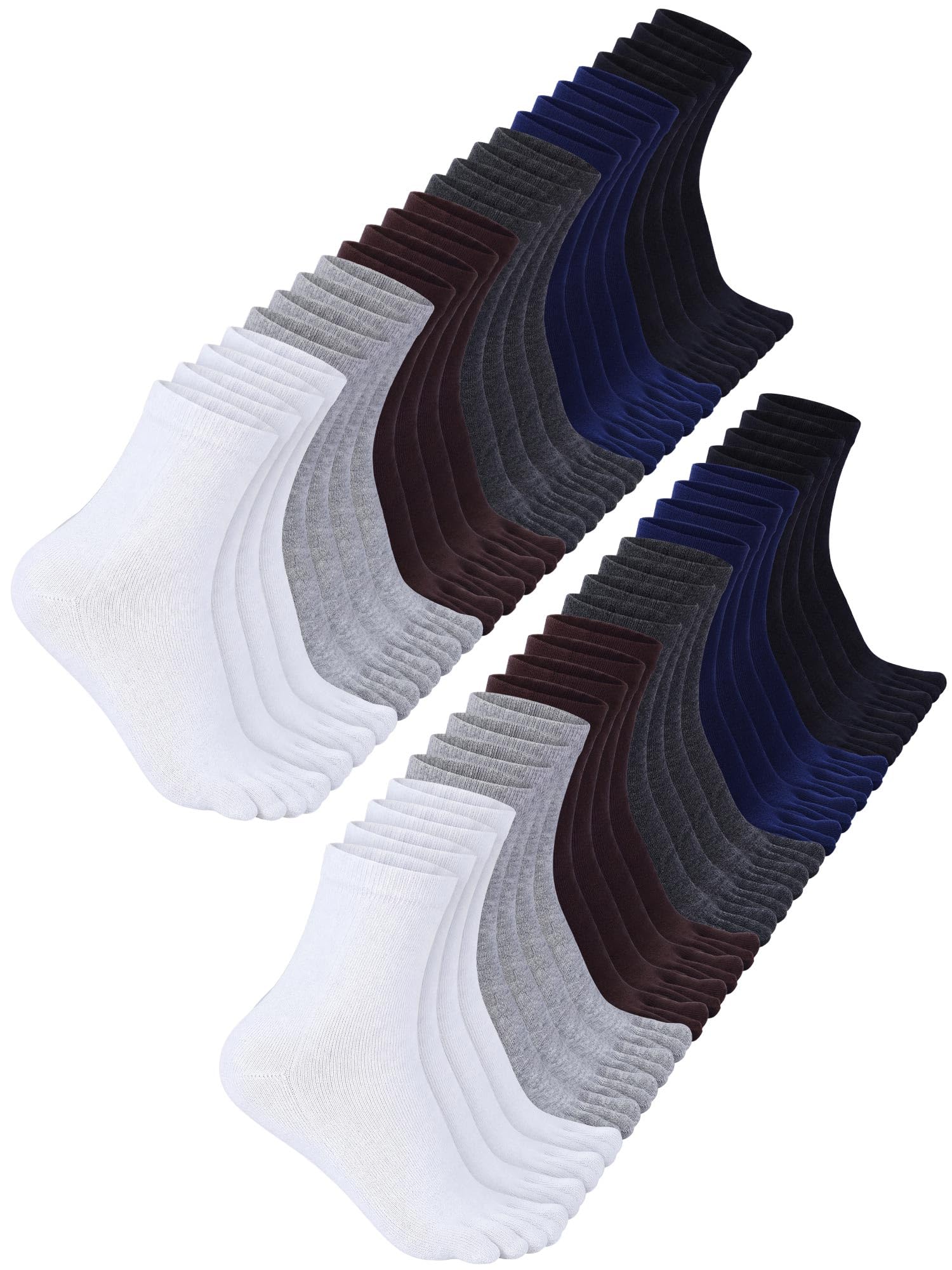 Bencailor Cotton Toe Sock for Women Men Quarter-Crew