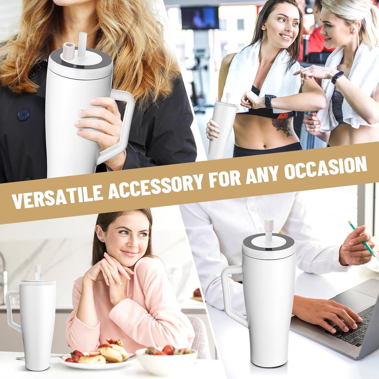 2 Pack Magnetic Straw Cover, Silicone Leakproof Straw Protector for Tumbler, Compatible with Era/Resa, Drinkware Accessory - Image 7