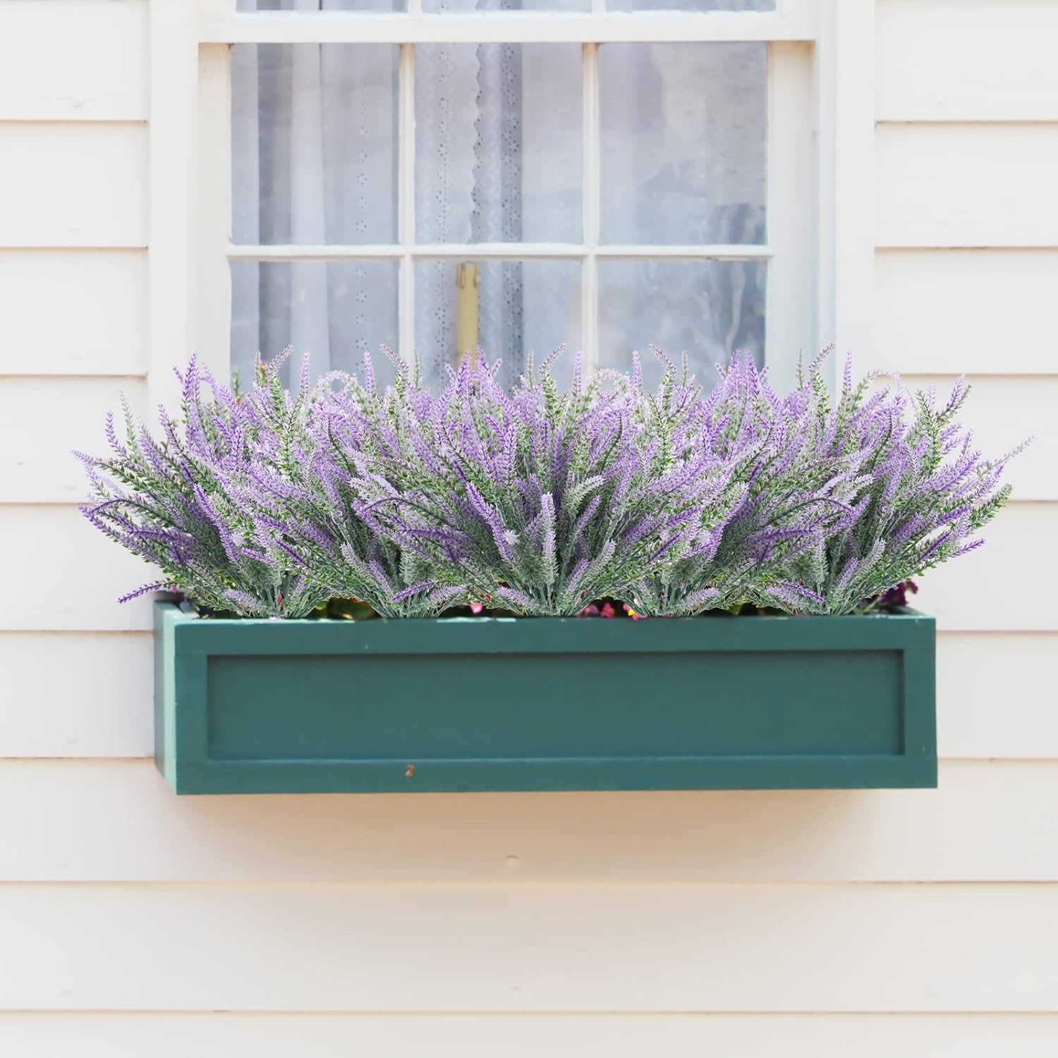 Agusbagli 72 Bundles Lavender Flowers Artificial, 14.5“ Purple Fake Flowers Plastic Outdoor Plants Faux Lavender Stems for Garden Centerpieces Window Box Porch Home Decor - Image 3