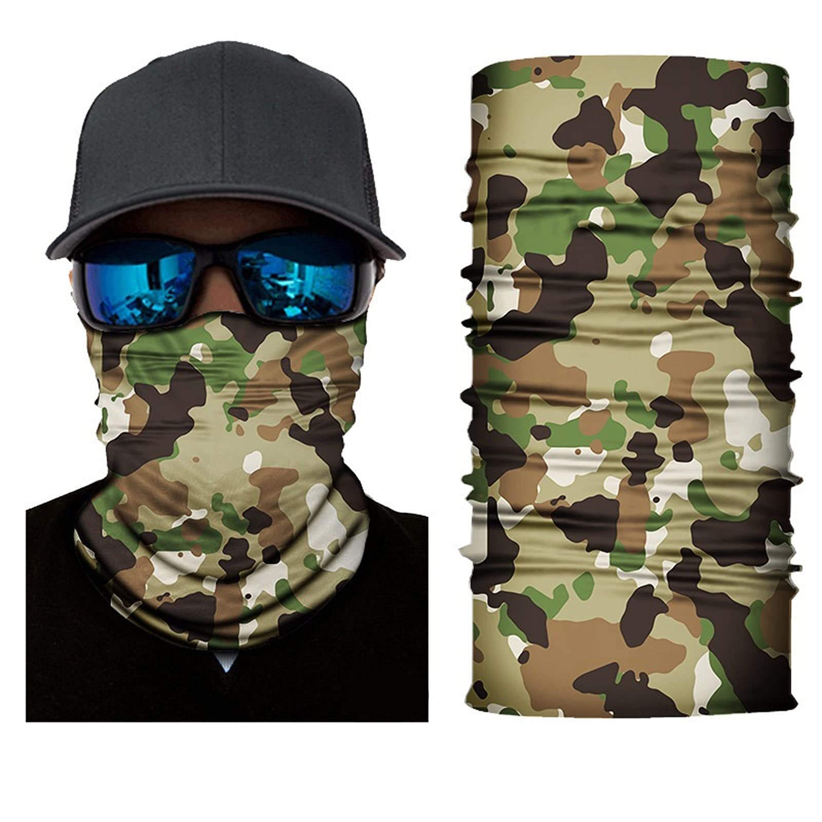 Chal de alta elasticidad camuflaje sin costuras Bandana Buffs cuello polaina diadema ciclismo pesca protección facial hombres mujeres bufanda de nailon