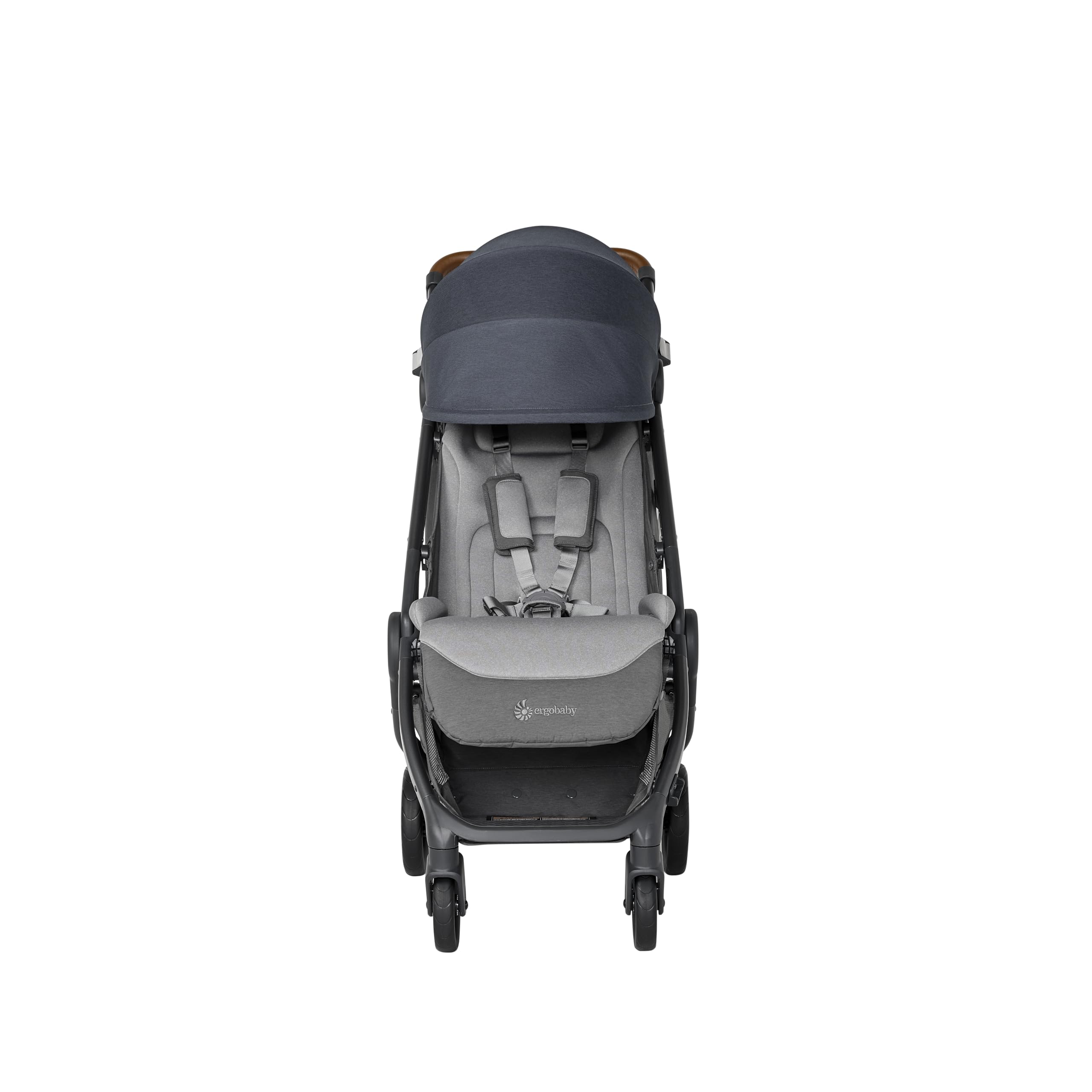 Passeggino Ergobaby Metro+ Deluxe con funzione reclinabile, per neonati dalla nascita fino a 22 kg, pieghevole e compatibile con il seggiolino auto, manubrio regolabile in altezza, London Grey