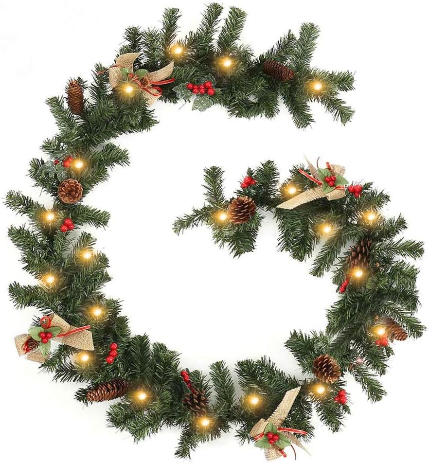 1.8M Decorated Garland with Lights Christmas Garlands Decorations