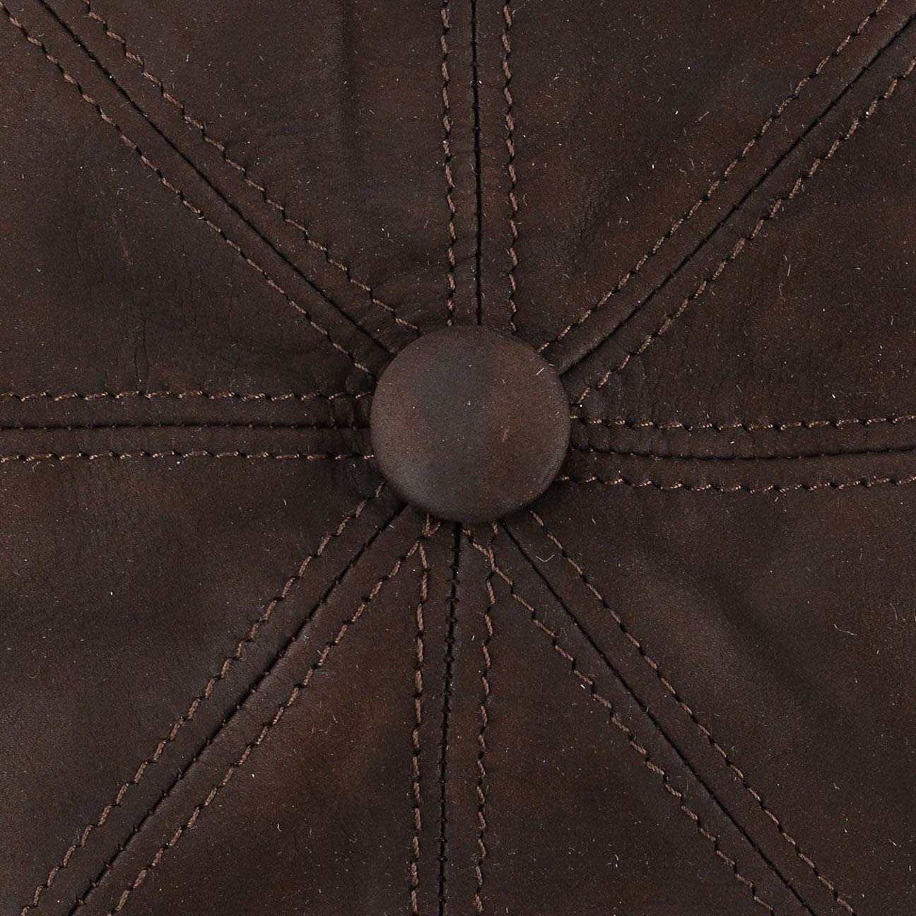 LIERYS Nappa Wax Ledermütze Schirmmütze Waxed Made in Italy Herren Herbst Winter