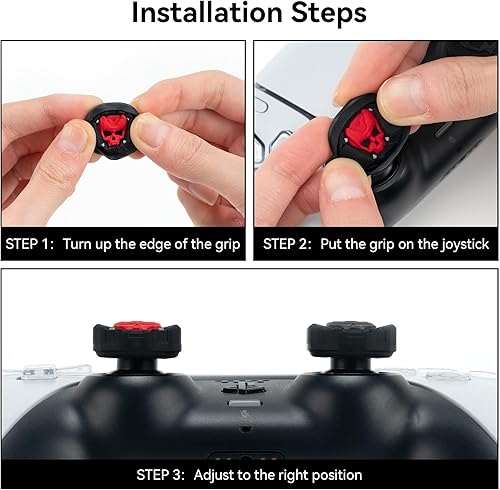 Vista 13 de GeekShare Thumb Grip Caps for Steam Deck Joystick,Soft Silicone Anti-Slip Thumbsticks Cover Set Compatible with Steam Deck Only - 2 Pairs/4 PCS
