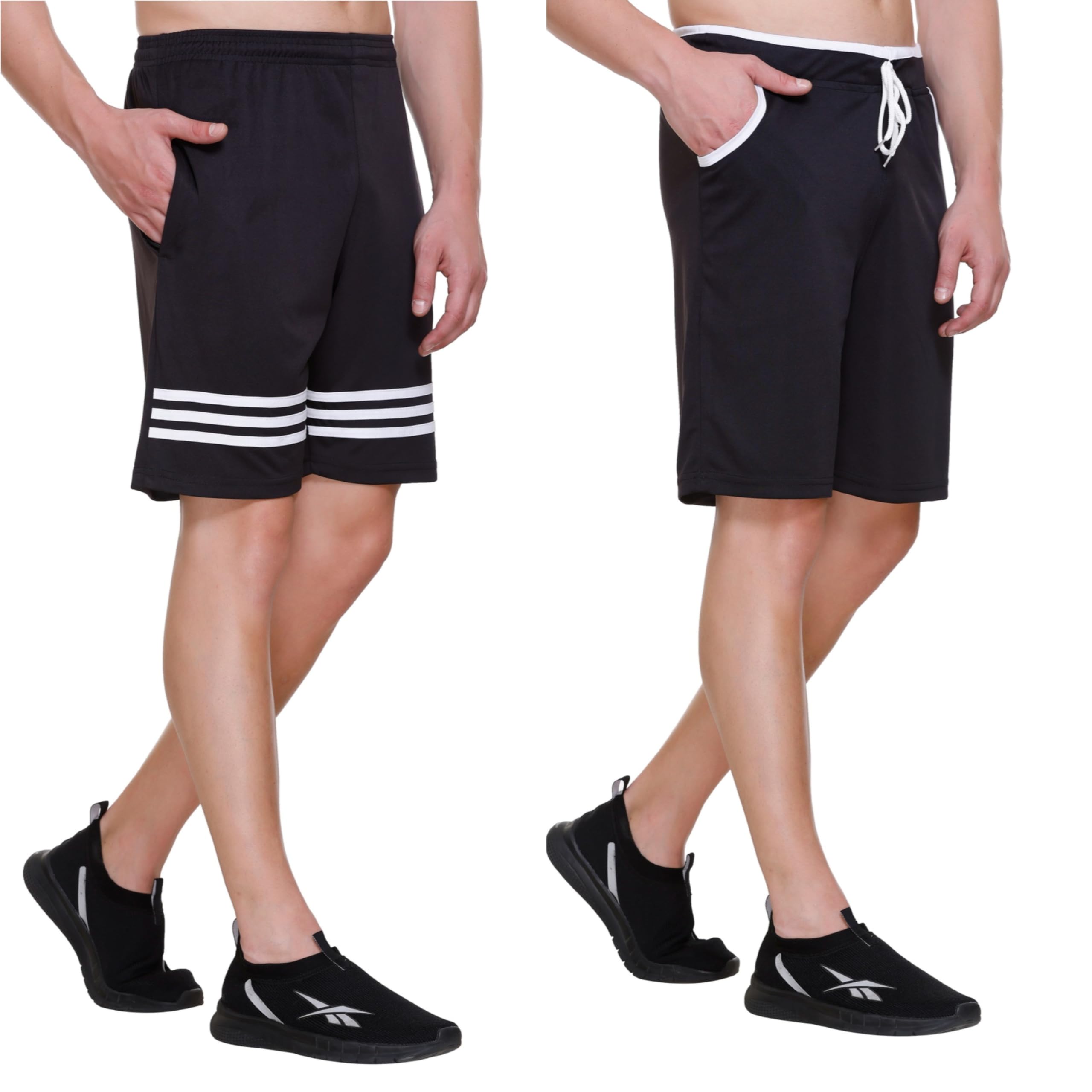Men's Shorts | Shorts for Men's | Men's Cotton Shorts | Dual Pocket Sleep Shorts - Regular Shorts - Workout, Gym, Running, Yoga and Sports Shorts - Pack of 2-image-30
