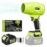 Sakerplus Portable Dust Cleaner, Leaf Blower Cordless, Handheld Snow Blower, Hand Blowers for Lawn Care, Patio Cleaning, Leaves and Dust Blowing, 4.0Ah Battery and Charger Included (1 Battery)