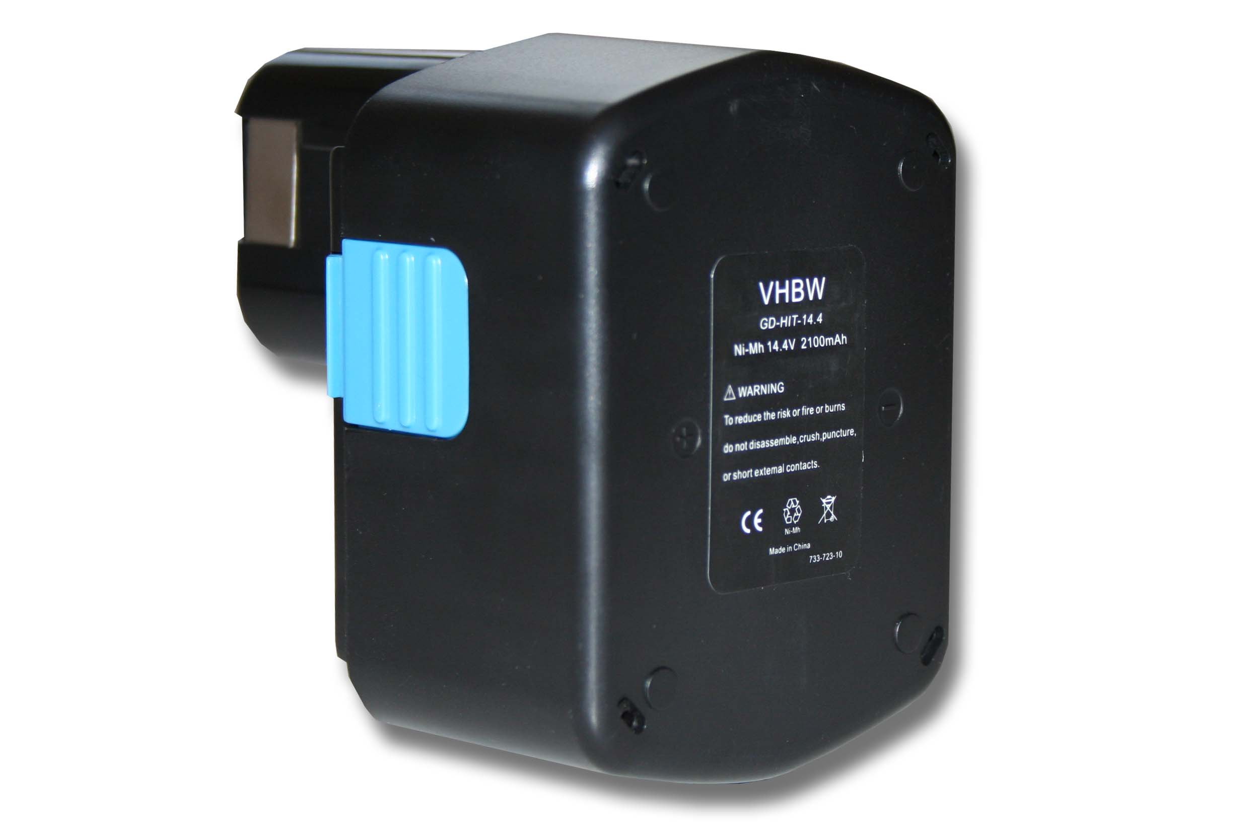 vhbw 1x Batterie Remplacement pour Hitachi EB 14H, EB 14S, EB 1430X, EB 14B, EB 1430R pour Outil électrique (2100 mAh, NiMH, 14,4 V)