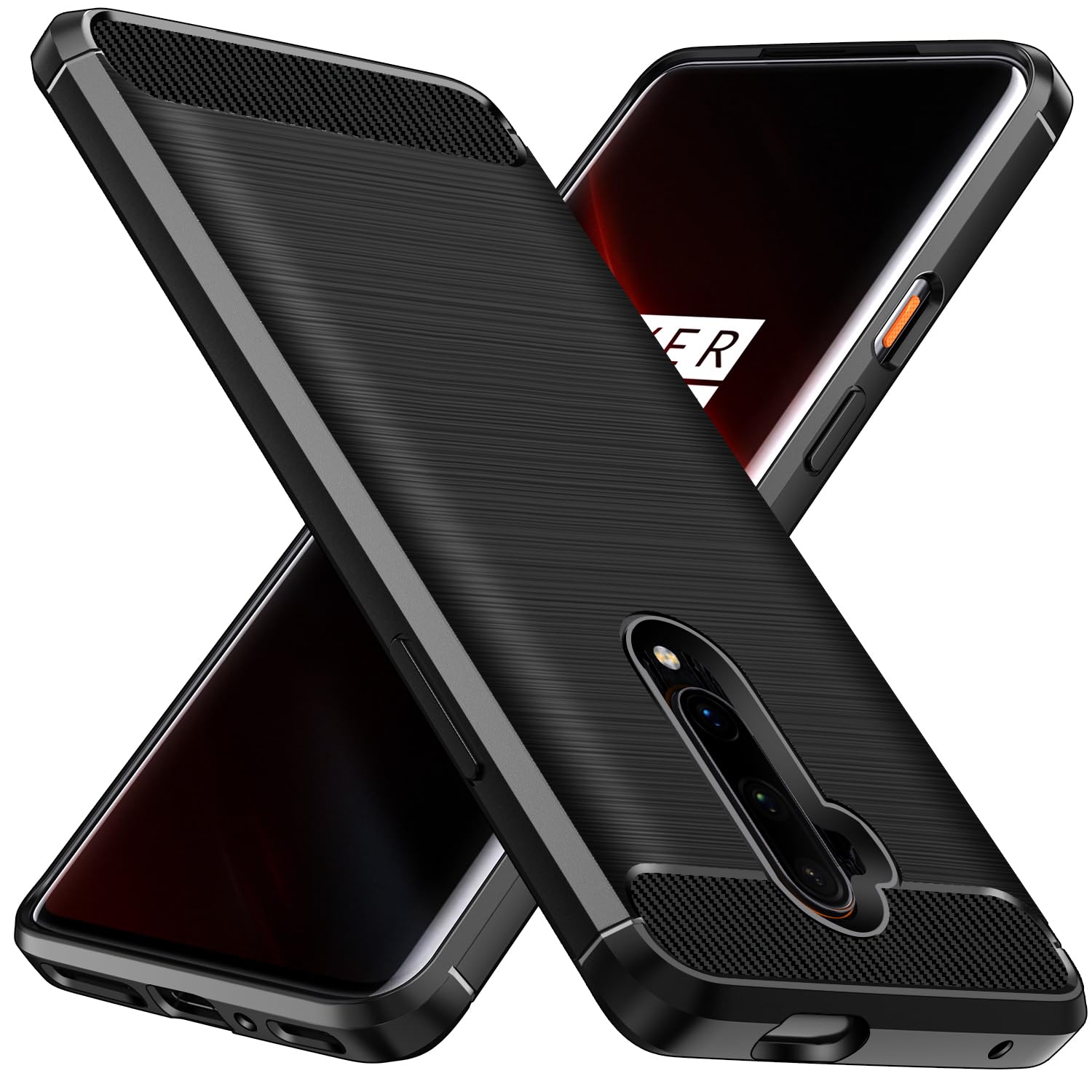 IVoler Cover Oneplus 7T – Custodia Morbida In TPU Antiurto Grado Militare – Protezione Anti-Impronte Nero