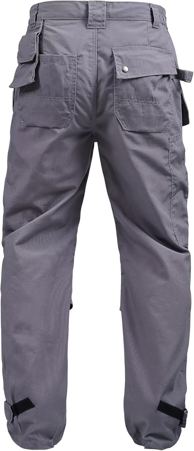 Men's Hiking Pants Ripstop Construction Pants Tactical Field Pants Multi-Pocket Utility Cargo Work Pants - Image 3