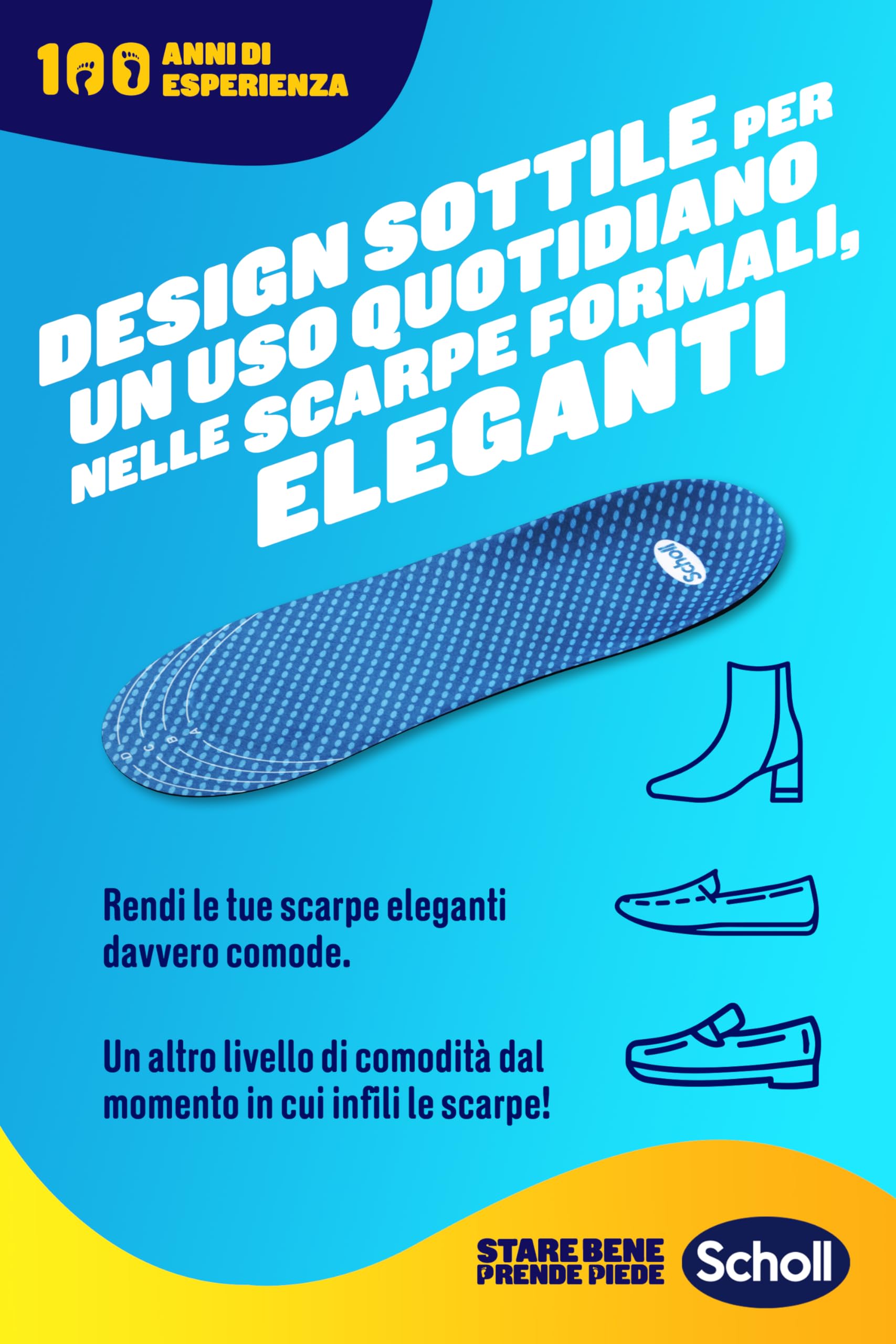 Scholl Solette GelActiv Scarpe Formali ed Eleganti, Solette Sottili con Tecnologia GelWave Ammortizzante, Comfort "Easy Fit" per i Piedi, Senza Sentire le Scarpe Strette, Taglia 35.5-40.5