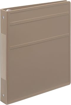 Carstens 1-Inch Heavy Duty 3-Ring Binder - Side Opening, Sand, Durable Plastic, Precision No-Gap Rings, Waterproof Cover, No Pockets, Holds 125 US Letter Sheets, BPA-Free, Made in USA 8717-3R