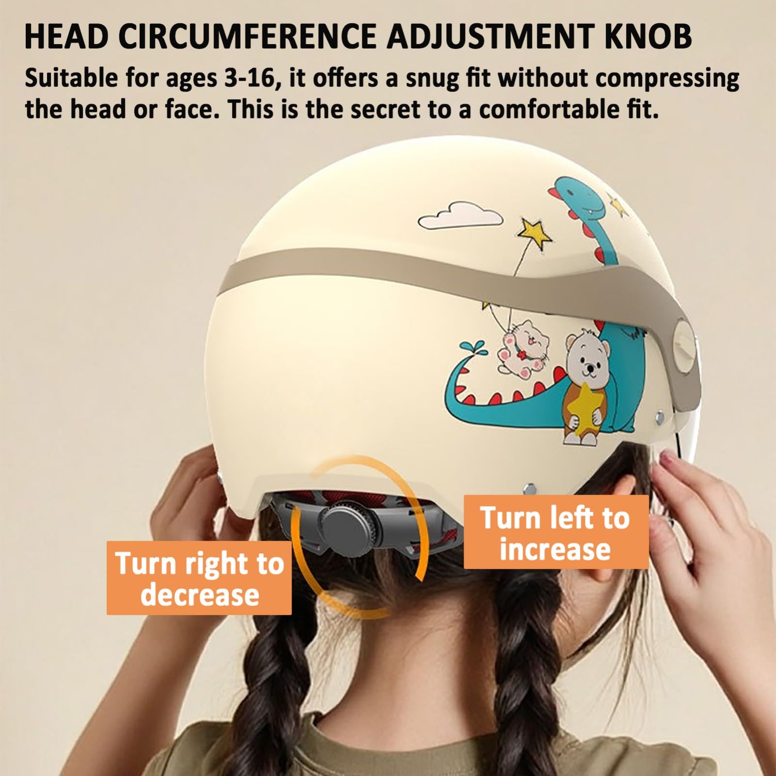 Casco Jet Per Bambini, Casco Scooter Per Bambini Con Visiera Parasole Per Ragazzi E Ragazze Dai 3 Ai 12 Anni, Casco Moto Jet Per Bambini Omologato ECE 22.06