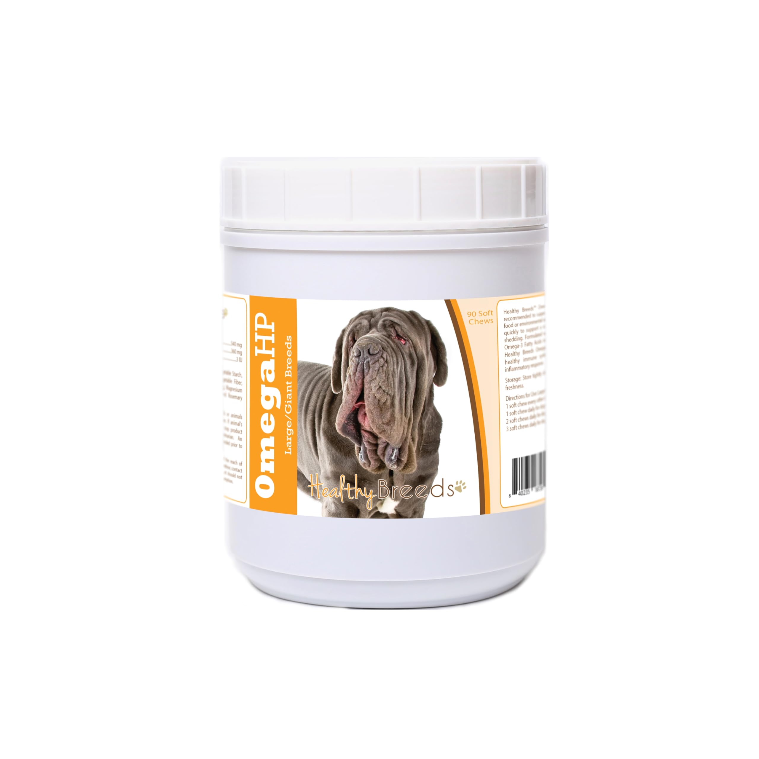 Healthy Breeds Neapolitan Mastiff Omega HP Fatty Acid Skin and Coat Support Soft Chews 90 Count