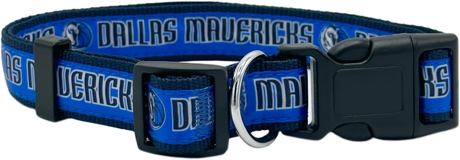 Pets First NBA PET Collar DALLAS MAVERICKS Dog Collar, Size Large Basketball Team Collar for Dogs & Cats. A Shiny & Colorful Dog & Cat Collar Licensed by the NBA