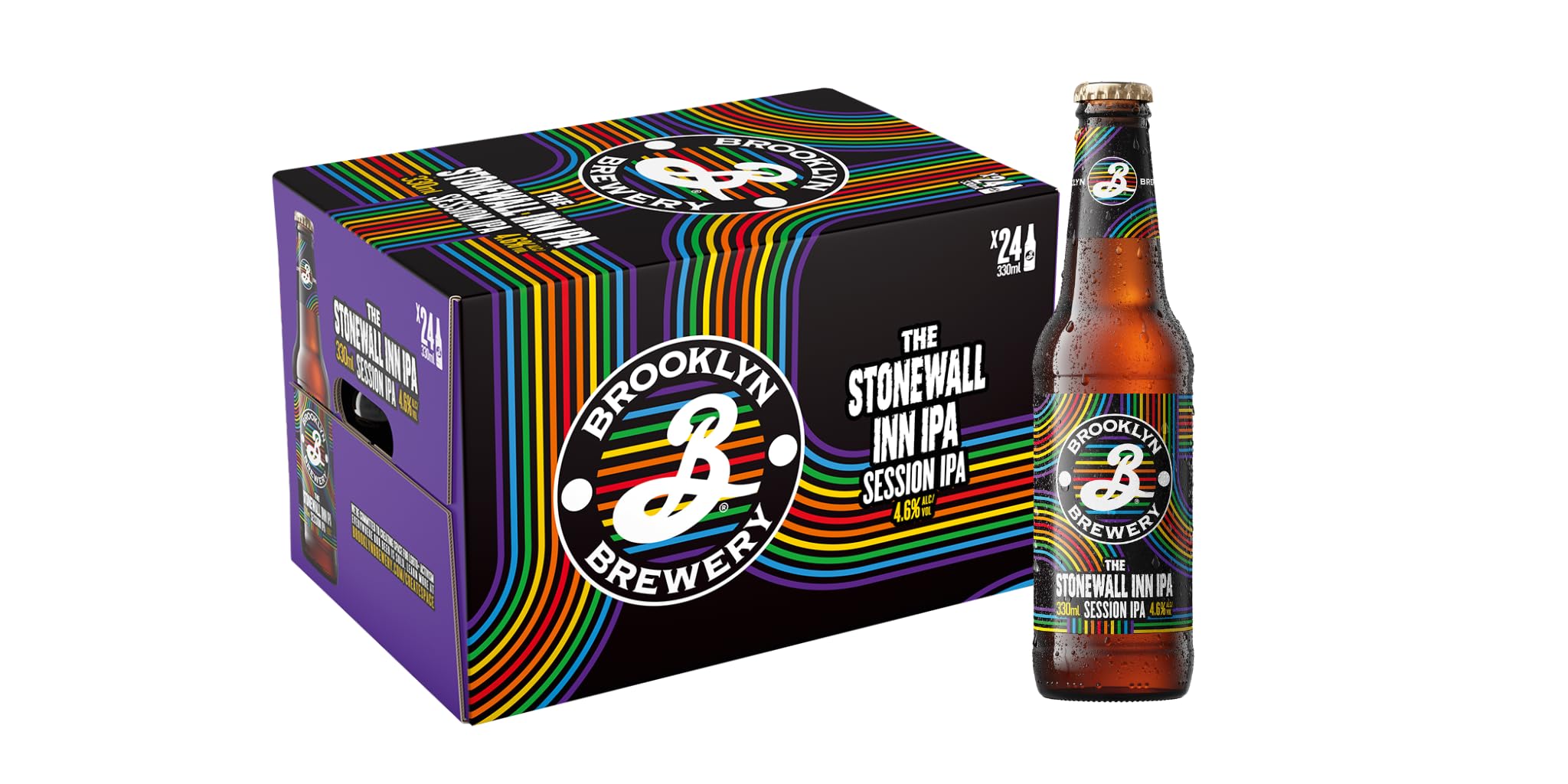 Brooklyn SWIIPA, Cassa con 24 Bottiglie da 33cl, Birra Session IPA fresca e luppolata, Gusto Fresco e Agrumato, Gradazione Alcolica 4.6% Vol.
