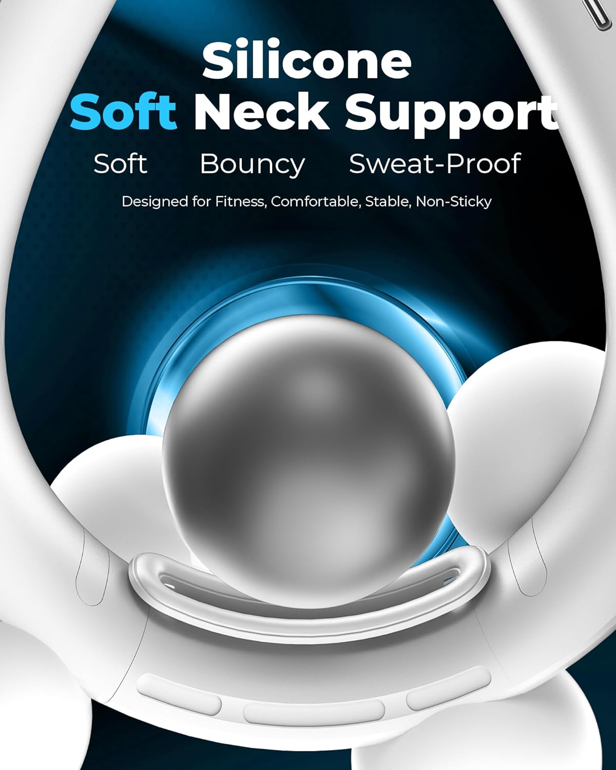 Portable Neck Fans that Blow Cold Air, Rechargeable Personal Small Wearable Cooler With 3-Speed, LED Display, 4000mAh, Type-C Port, Gift For Women, Dad, Birthday, Father, Travel, Outdoor, White