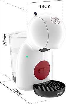 KRUPS Nescafé Dolce Gusto Cafetera cápsulas, 15 bares, Multi-bebidas, Cafetera compacta, Apagado automático, Modo de economía, Piccolo XS KP1A31101