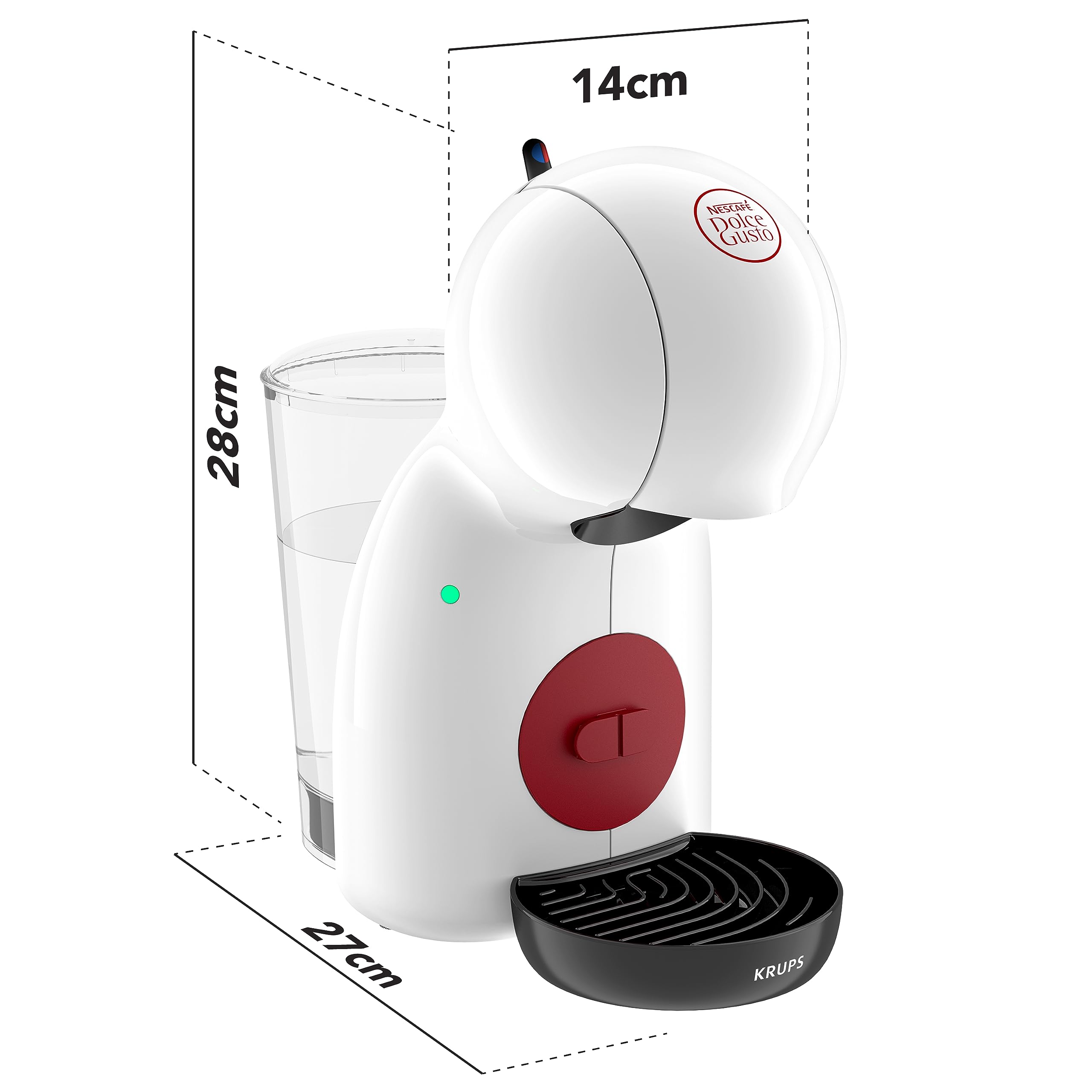Krups NESCAFÉ DOLCE GUSTO PICCOLO XS by bianco macchina per capsule di caffè manuale