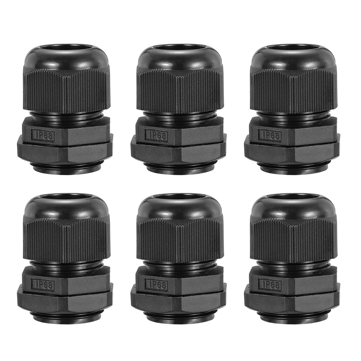 MECCANIXITY 15Pcs PG16 Cable Glands 10-14mm Thread Waterproof Adjustable Cable Connector for Industrial Junction Boxes Machinery, Black