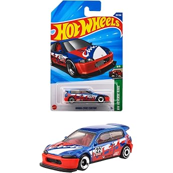 Hot Wheels Basic Car Honda Civic Custom Vehicle Toy Mini Car Ages 3+ Red JFN58