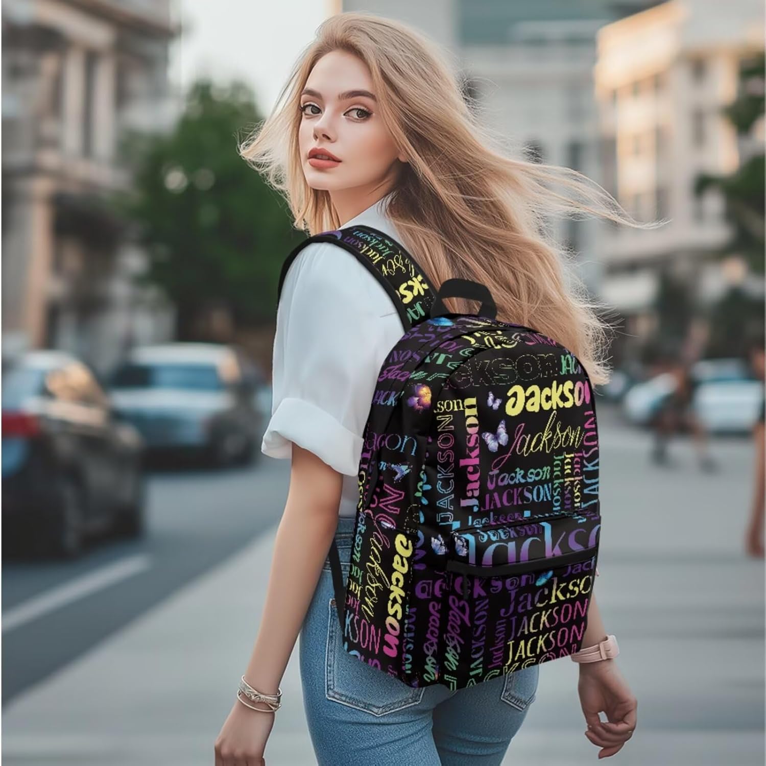 Tuoxiukan Custom Name Backpack and Lunch Box for Girls 2nd Grade Personalized School Bag Water Bottle Pencil Case Elementary School Backpack Set 17 Inch Zipper Front Compartment 4 PCS Bookbag Gift