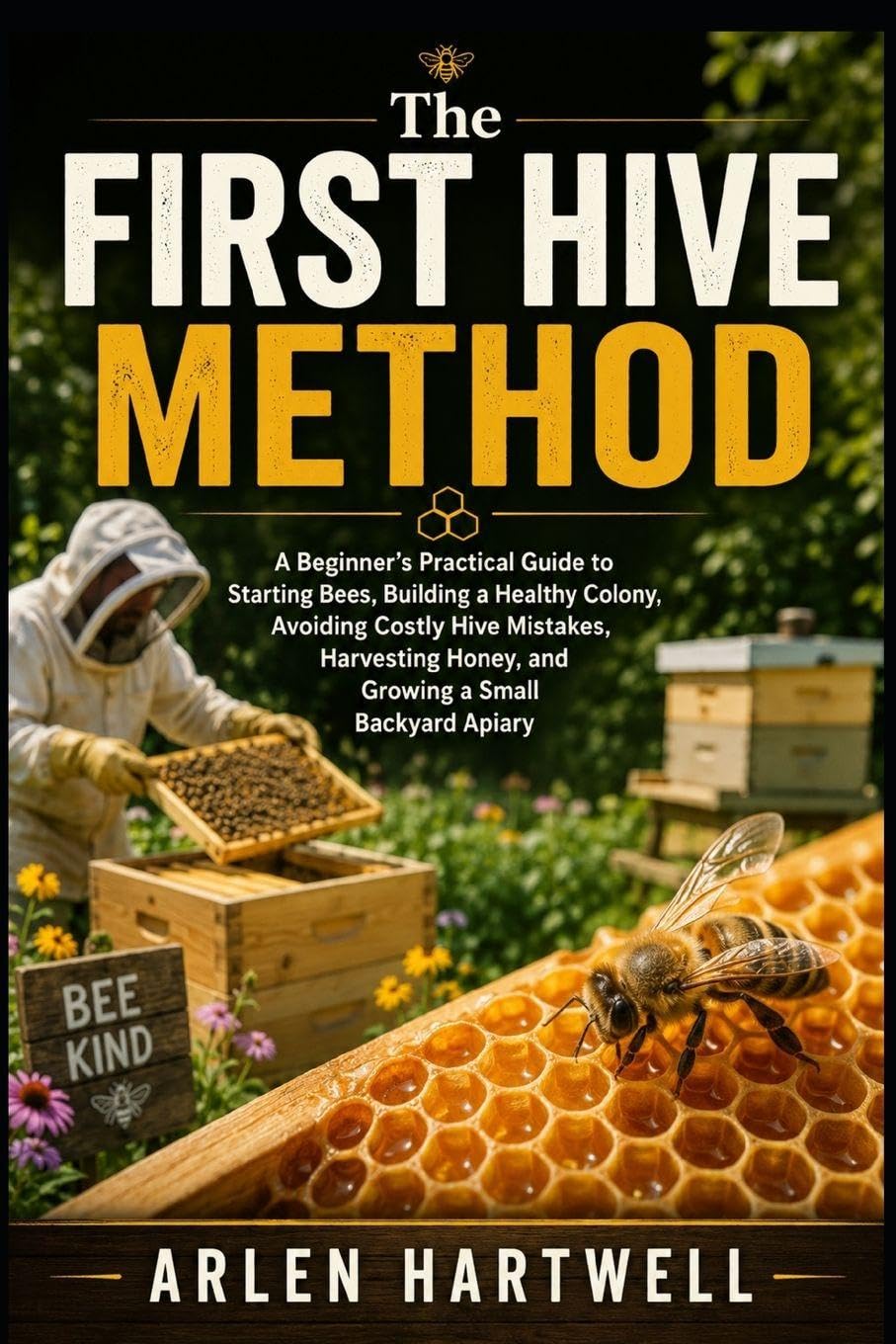 The First Hive Method: A Beginner’s Practical Guide to Starting Bees, Building a Healthy Colony, Avoiding Costly Hive Mistakes, Harvesting Honey, and Growing a Small Backyard Apiary