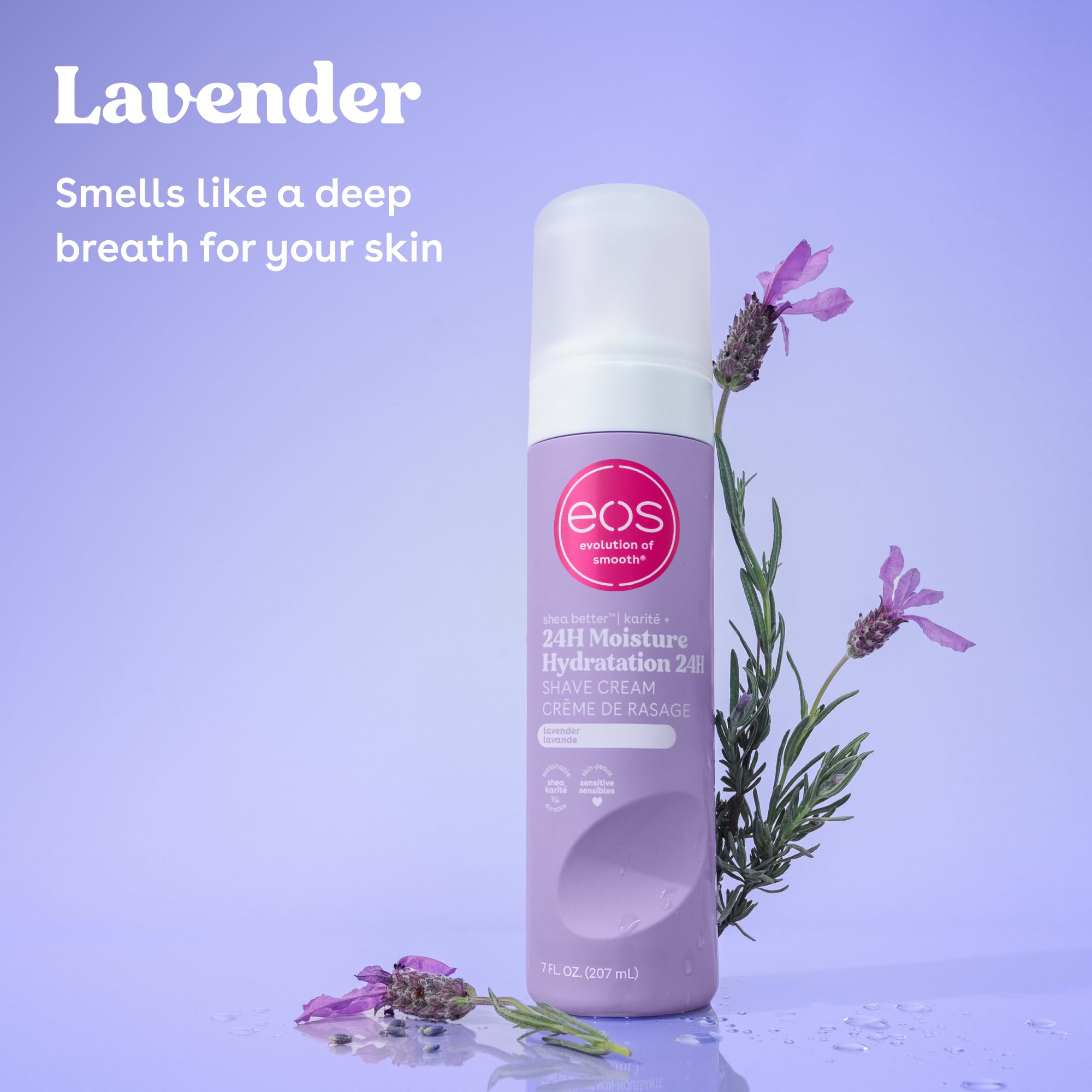 eos Lavender Shave Cream - 2 Pack for Smooth Skin -2